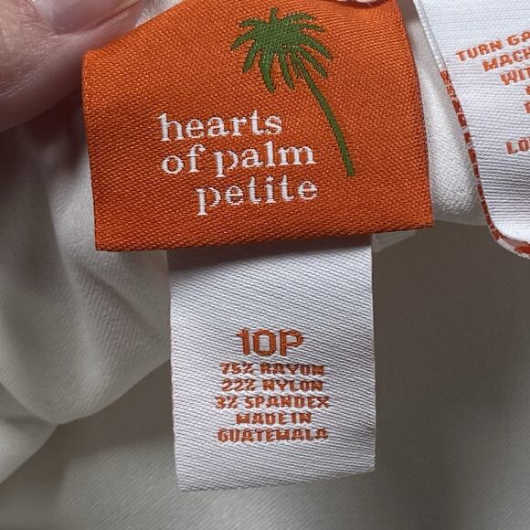 Hearts Of Palm Capris Women's 10P Pull-On White Stretch Studded Slit NEW - Picture 3 of 6